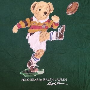 Ralph Lauren Polo Bear Tee - Green and Brown